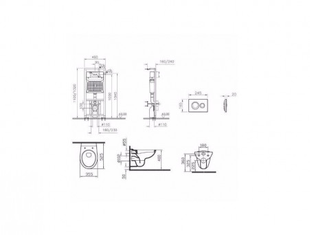 Комплект Инсталляции «Vitra» Normus (9773B003-7201)