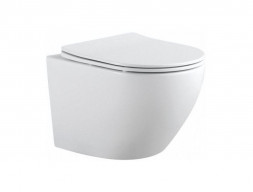Подвесной Унитаз «Aquanet» Cetus 2.0 W 36x51,5 Безободковый с Крышкой-Сиденьем Микролифт Slim (243541)