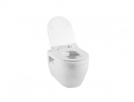 Подвесной Унитаз «Aquanet» Glide-W 34,5x52 Безободковый с Крышкой-Сиденьем Микролифт Slim (210772)