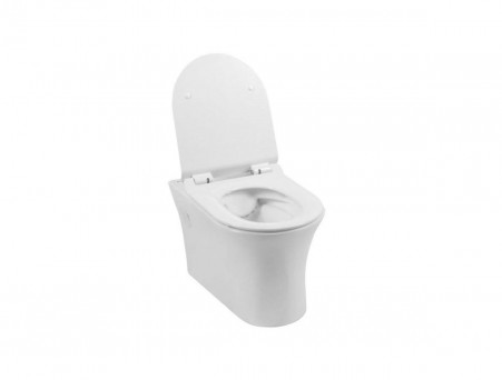 Подвесной Унитаз «Aquanet» Roll-W 37x54,5 Безободковый с Крышкой-Сиденьем Микролифт Slim (210766)