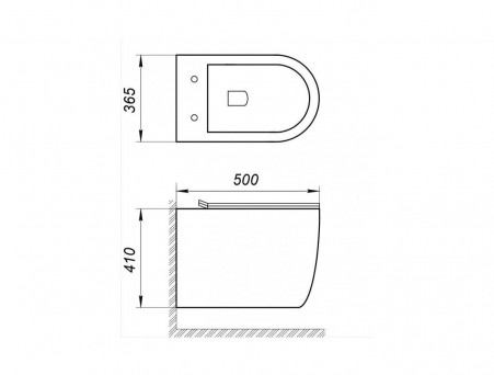 Подвесной Унитаз «BelBagno» Amanda 36,5x50 Безободковыйтс Крышкой-Сиденьем Микролифт (BB051CHR+BB051SC)