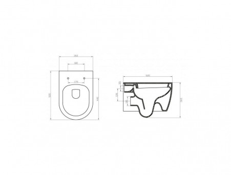 Подвесной Унитаз «BelBagno» Marino 36x52 Безободковый (BB105CHR)