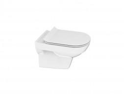 Подвесной Унитаз «Cersanit» City Clean On 37x53 Безободковый с Крышкой-Сиденьем Микролифт Slim (S-MZ-CITY-COn-S-DL-w)