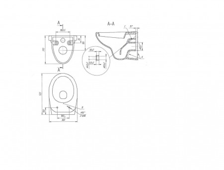 Подвесной Унитаз «Cersanit» Delfi 36x52,3 (S-MZ-DELFI-PL)