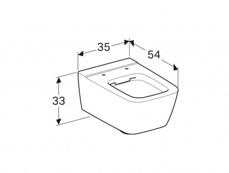 Подвесной Унитаз «Geberit» iCon Square Rimfree 35x54 Безободковый (201950000)