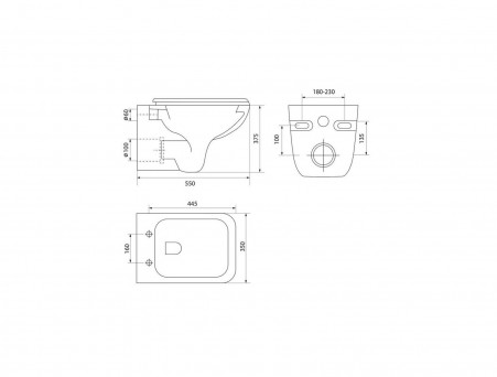 Подвесной Унитаз «Iddis» 35x55 Безободковый с Крышкой-Сиденьем Микролифт Slim (VIBRDSEi25)