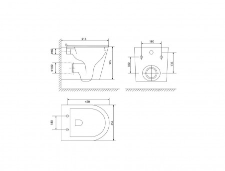 Подвесной Унитаз «Iddis» Calipso 36x52 Безободковый с Крышкой-Сиденьем микролиф Slim (CALRDSEi25)