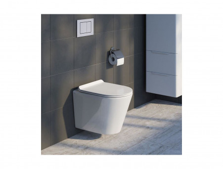 Подвесной Унитаз «Iddis» Calipso 36x52 Безободковый с Крышкой-Сиденьем микролиф Slim (CALRDSEi25)