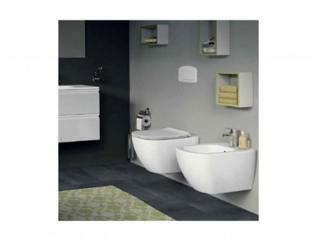 Подвесной Унитаз «Ideal Standard» Tesi Aquablade 36,5x53,5 Безободковый с Крышкой-Сиденьем Микролифт Slim (T007901+T352701)