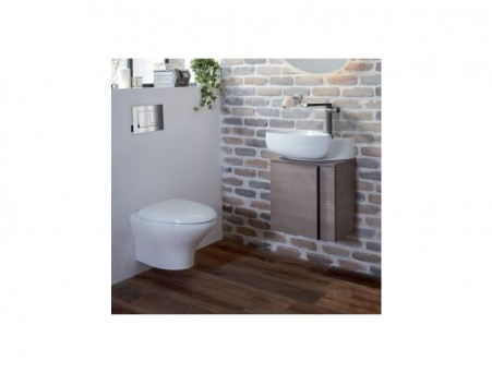 Подвесной Унитаз «Jacob Delafon» Nouvelle Vague 39x41 Безободковый с Крышкой-Сиденьем Микролифт (EDJ102-00+E20069-00)