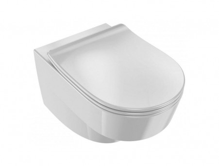 Подвесной Унитаз «Jacob Delafon» Odeon Rive Gauche 36x54 Безободковый с Крышкой-Сиденьем Микролифт Slim (EDR102-00+E24889-00)