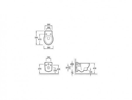Подвесной Унитаз «Jacob Delafon» Ove 36x54 с Крышкой-Сиденьем Микролифт (E1585-00)