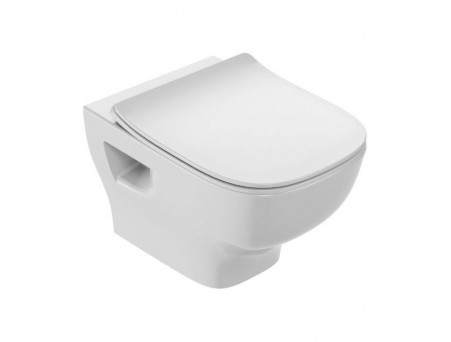 Подвесной Унитаз «Jacob Delafon» Struktura EDF102-00 48x34 Безободковый с Крышкой-Сиденьем Микролифт (EDF102-00+E70025-00)