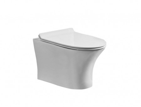 Подвесной Унитаз «Orange» 36x48,5 Безободковый с Крышкой-Сиденьем Микролифт Slim (C01-100W)