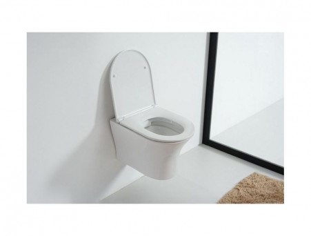 Подвесной Унитаз «Orange» 36x48,5 Безободковый с Крышкой-Сиденьем Микролифт Slim (C01-100W)