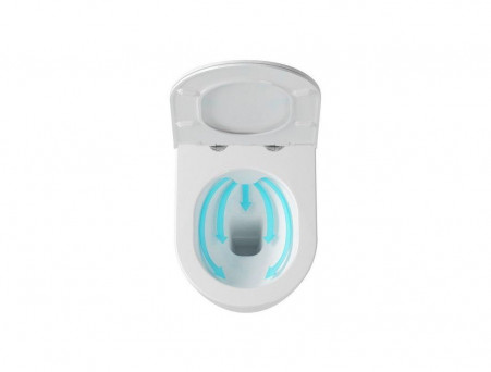 Подвесной Унитаз «Ravak» Uni Chrome RimOff 36x51 Безободковый c Крышкой-Сиденьем Микролифт Slim (X01535+X01550)