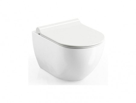 Подвесной Унитаз «Ravak» Uni Chrome RimOff 36x51 Безободковый c Крышкой-Сиденьем Микролифт Slim (X01535+X01550)