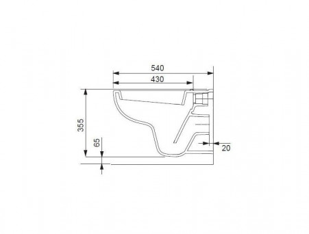 Подвесной Унитаз «Tece» V04 35,5x54 (9700004)