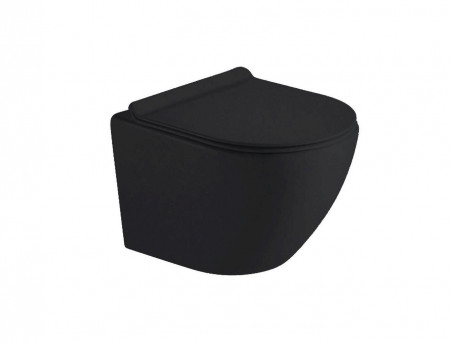 Подвесной Унитаз «Timo» Kulo TK-403 MB 37x48 Безободковый с Крышкой-Сиденьем Микролифт Slim (TK-403 МВ)