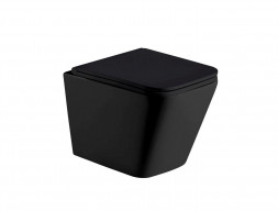 Подвесной Унитаз «WeltWasser» Gelbach 004 MT-BL 34x49 Черный Матовый Безободковый с Крышкой-Сиденьем Микролифт Slim (10000003748)