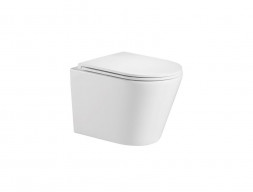 Подвесной Унитаз «WeltWasser» Salzbach 004 GL-WT 35,5x51,5 Белый Глянец Безободковый с Крышкой-Сиденьем Микролифт Slim (10000003666)