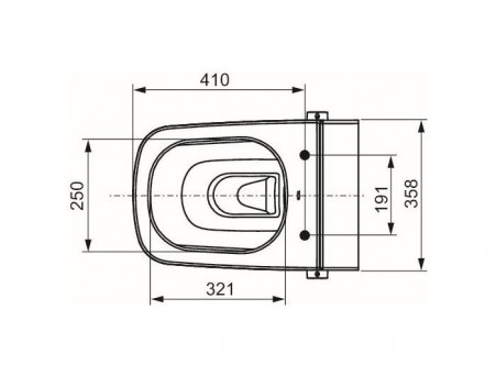 Подвесной Унитаз-Биде «Tece» One 40x54 Безободковый (9700200)