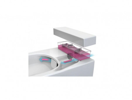 Подвесной Унитаз-Биде «Vitra» Metropole 36x56 Безободковый с Блоком для Чистящей Жидкости и Встроенным Смесителем (7672B003-1687)