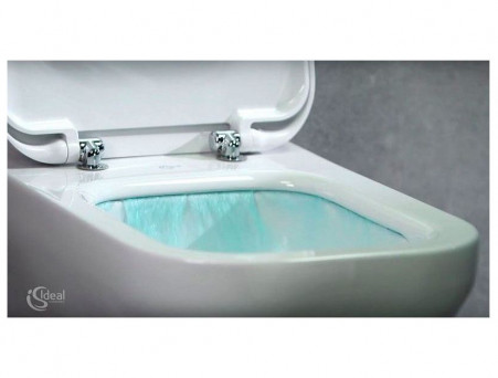 Приставной Унитаз «Ideal Standard» Connect Aquablade 36,5x55 Безободковый с Крышкой-Сиденьем Микролифт (E052401+E712701)