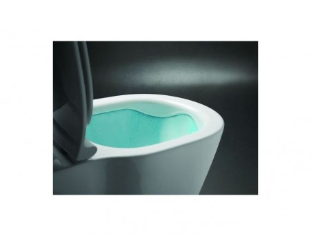 Приставной Унитаз «Ideal Standard» Connect Aquablade 36,5x55 Безободковый с Крышкой-Сиденьем Микролифт Slim (E052401+E772401)