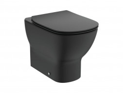 Приставной Унитаз «Ideal Standard» Tesi 36.5x55.5 Черный Матовый с Крышкой-Сиденьем Микролифт Slim (T0077V3+T3527V3)