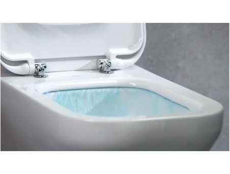 Приставной Унитаз «Ideal Standard» Tesi Aquablade 36,5x55,5 Безободковый с Крышкой-Сиденьем Микролифт Slim (T007701+T352701)