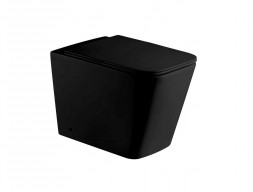 Приставной Унитаз «WeltWasser» Gelbach 002 MT-BL 35,5x60 Черный Матовый Безободковый с Крышкой-Сиденьем Микролифт Slim (10000003698)