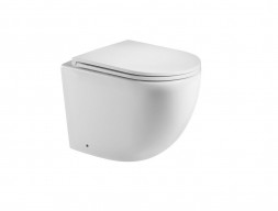Приставной Унитаз «WeltWasser» Merzbach 002 GL-WT 36x57 Белый Глянец Безободковый с Крышкой-Сиденьем Микролифт Slim (10000003738)
