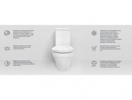 Унитаз-Компакт «AM.PM» Inspire 37x66,5 с Крышкой-Сиденьем Микролифт (C508607WH+C507854WH)