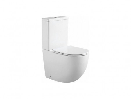 Унитаз-Компакт «Aquanet» Cetus 36,5x62 Безободковый с Крышкой-Сиденьем Микролифт Slim (243538+243539)