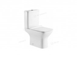 Унитаз-Компакт «Aquanet» Cube 38x64,5 Безободковый с Крышкой-Сиденьем Микролифт Slim (240208+240209)