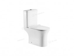 Унитаз-Компакт «Aquanet» Roll 38x64,5 Безободковый с Крышкой-Сиденьем Микролифт Slim (240206+240207)