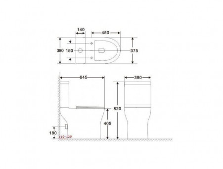 Унитаз-Компакт «Aquanet» Roll 38x64,5 Безободковый с Крышкой-Сиденьем Микролифт Slim (240206+240207)