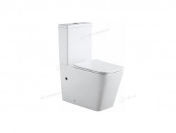 Унитаз-Компакт «Aquanet» Tavr 38x64 Безободковый с Крышкой-Сиденьем Микролифт Slim (243542+243543)