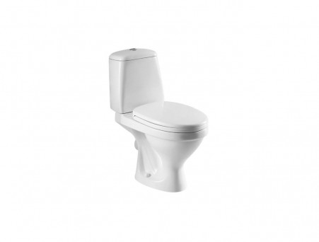 Унитаз-Компакт «Azario» AZ-2018-P 35x65,5 Безободковый с Крышкой-Сиденьем Микролифт P-trap (AZ2018-P)