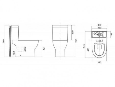 Унитаз-Компакт «BelBagno» Steam BB130CPR Безободковый с Крышкой-Сиденьем Микролифт (BB130CPR+BB130T+BB130SC)