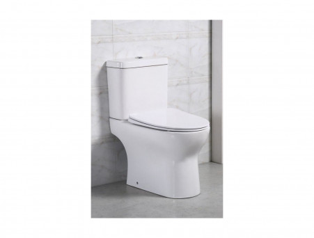 Унитаз-Компакт «BelBagno» Steam BB130CPR Безободковый с Крышкой-Сиденьем Микролифт (BB130CPR+BB130T+BB130SC)