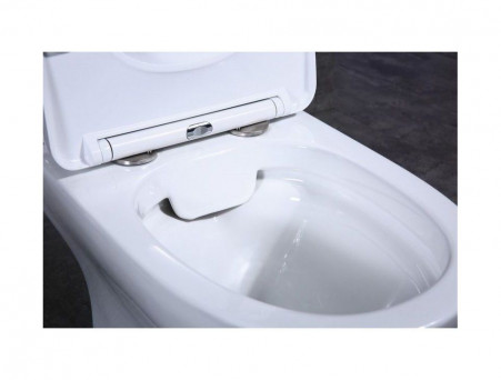 Унитаз-Компакт «BelBagno» Steam BB130CPR Безободковый с Крышкой-Сиденьем Микролифт (BB130CPR+BB130T+BB130SC)