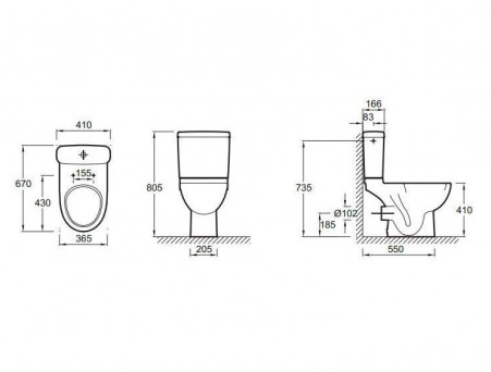 Унитаз-Компакт «Jacob Delafon» Odeon Up 36,5x67 с Крышкой-Сиденьем Микролифт (4956CK+E4740+8322K)
