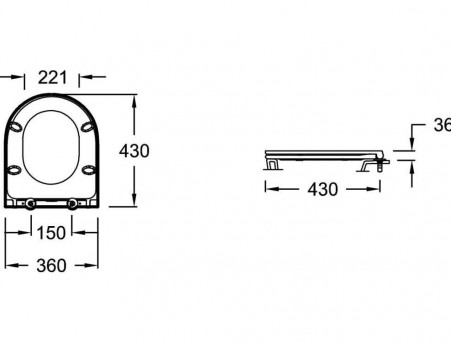 Унитаз-Компакт «Jacob Delafon» Rodin+ 37,5x66,5 Безободковый с Крышкой Сиденьем Микролифт Slim (UJAB102-00+ETAB232-00+E23280-00)