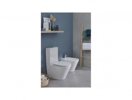 Унитаз-Компакт «Jacob Delafon» Rodin+ 37,5x66,5 Безободковый с Крышкой Сиденьем Микролифт Slim (UJAB102-00+ETAB232-00+E23280-00)