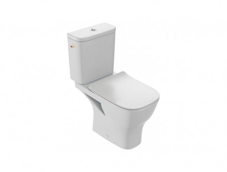 Унитаз-Компакт «Jacob Delafon» Struktura 34x64,5 Безободковый с Крышкой-Сиденьем Микролифт Slim (UJAJ102-WTE+ETAG212-WTE+E20606-WTE)