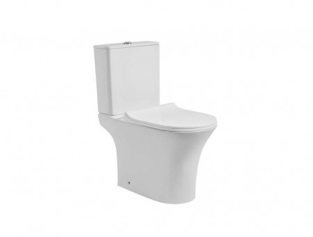 Унитаз-Компакт «Orange» 34,5x66,5 Безободковый с Крышкой-Сиденьем Микролифт (C01-000W)