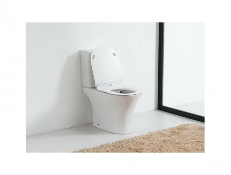 Унитаз-Компакт «Orange» 34,5x66,5 Безободковый с Крышкой-Сиденьем Микролифт (C01-000W)