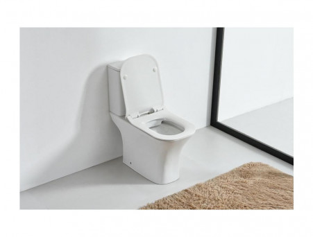 Унитаз-Компакт «Orange» 34,5x66,5 Безободковый с Крышкой-Сиденьем Микролифт (C02-000W)